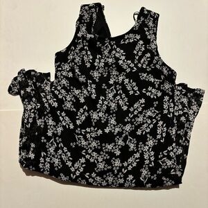 black and white floral calvin klein dress